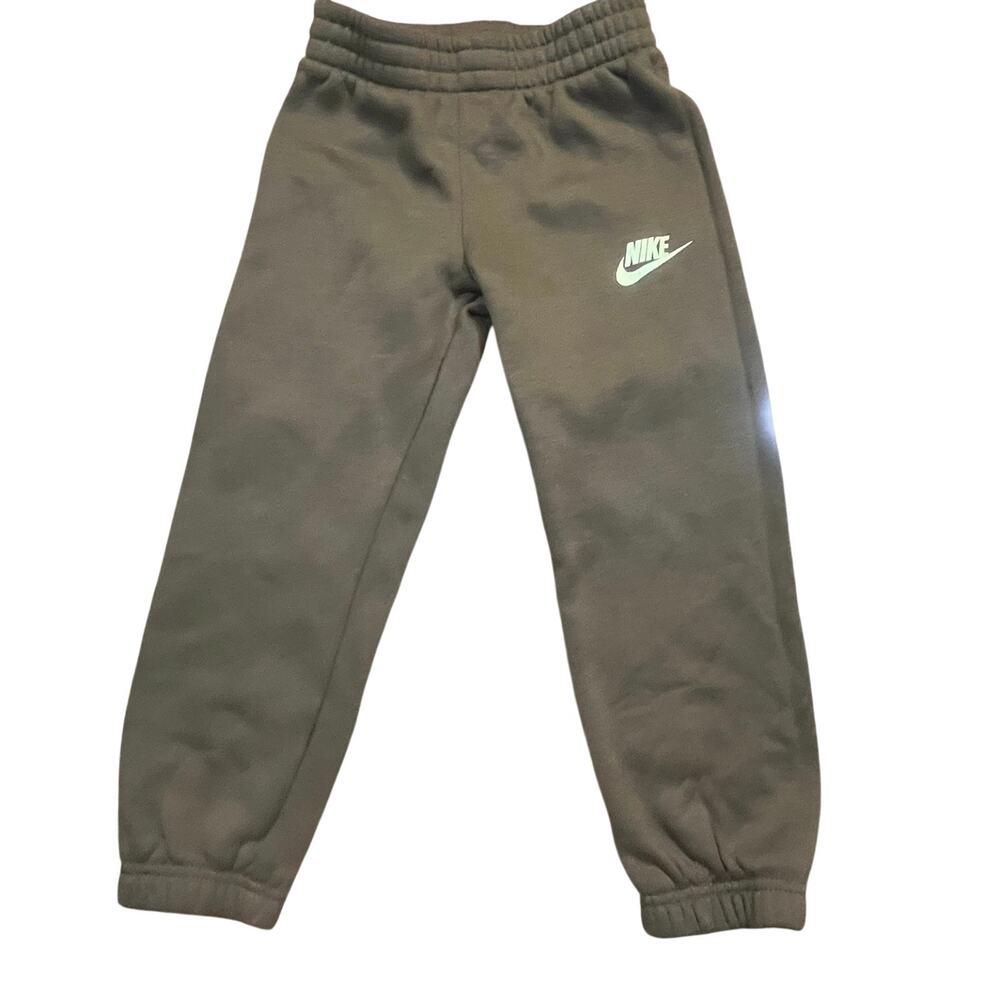 Nike Joggers Kids 5 Green Sweatpants 4-5Y Logo Cozy‎ Athletic Playwear
